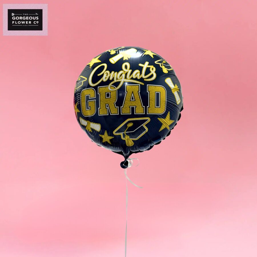 Congrats Grad Black Balloon